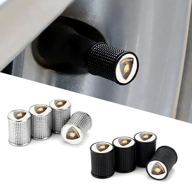 4pcs Anti-rust รถล้อ Tyre ยางวาล์ว Stem Caps สําหรับ Lamborghini Veneno Miura Countach LM002