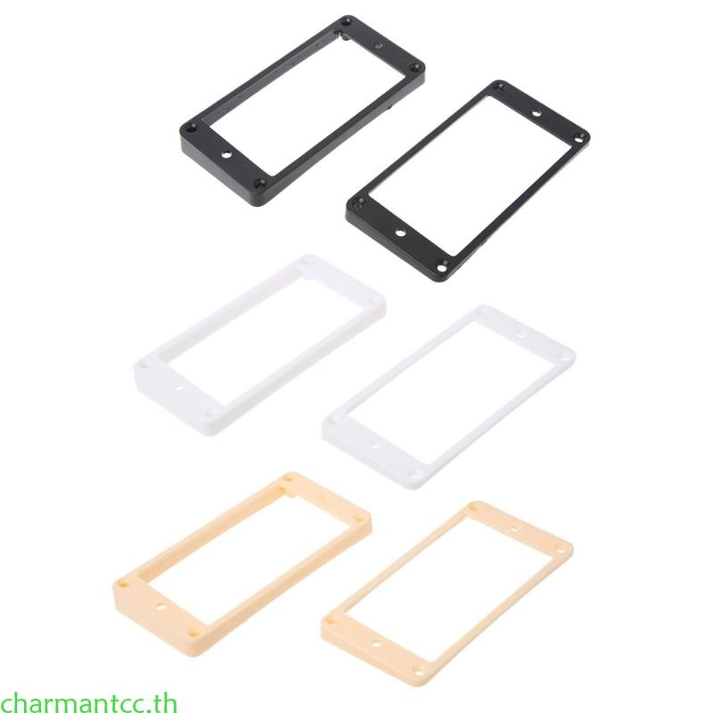 Charmantcc Humbucker Pickup Frames คอและสะพาน Pickup Mounting Ring โค้งเรียว