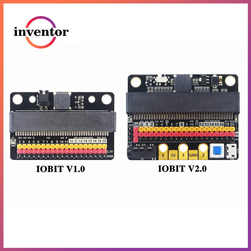 Microbit IOBIT บอร์ดขยาย V1.0 V2.0 บอร์ดอะแดปเตอร์แนวนอนจาก micro:bit & Meowbit สนับสนุน Makecode Ki