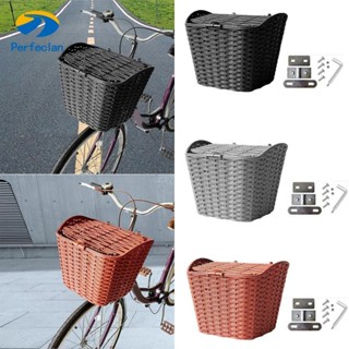 สมบูรณ์แบบ จักรยาน ตะกร้าด้านหน้าพร้อมฝาปิด ตะกร้าแขวนความจุ…
