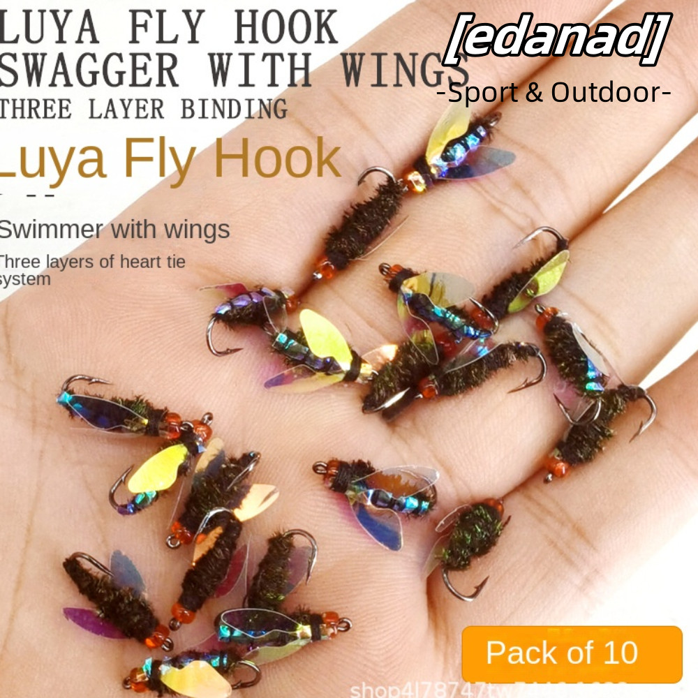 Edanad 1/5PCS Bionic Fly Fishing Bait, Fly Fishing Hook Spinner เหยื่อว่ายน้ําปลาเทราท์ Jigs, ความคิ