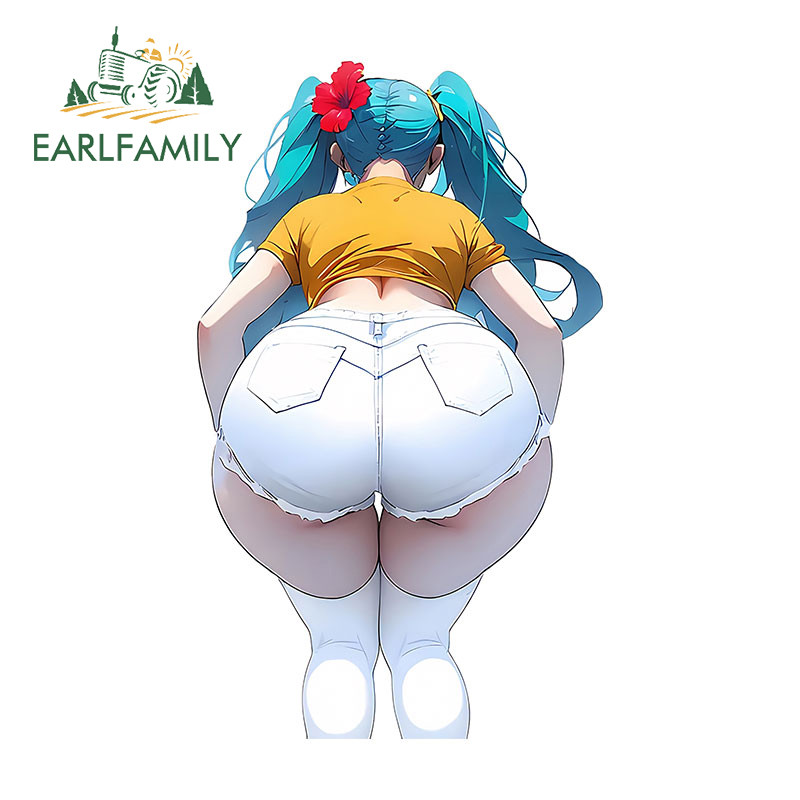 Earlfamily Hastune Miku อะนิเมะรถสติกเกอร์รถจักรยานยนต์ Campervan ด้านหลังกระจก Decal บุคลิกภาพ Occlusion Scratch การ์ตูนรถประตู Protector