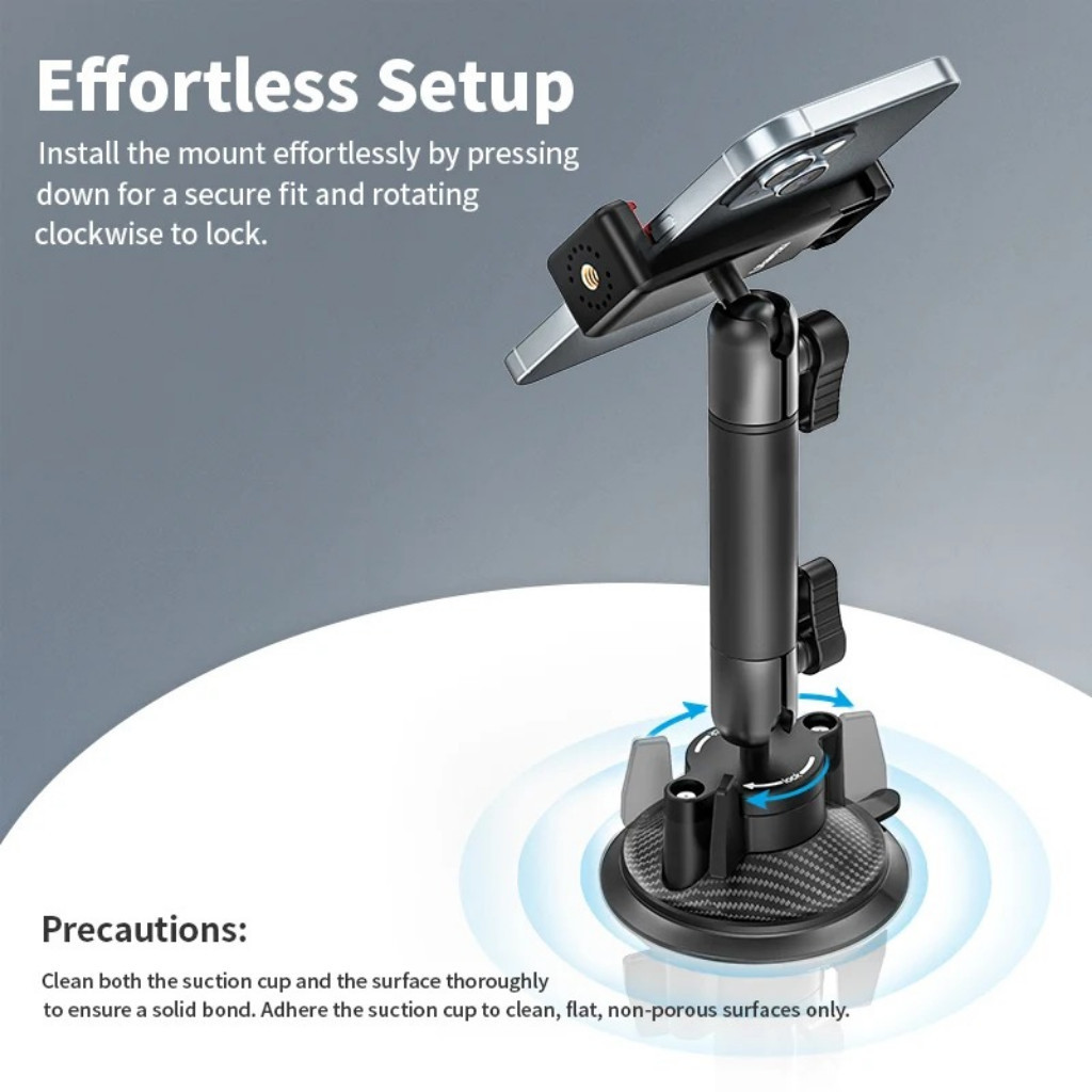 Ulanzi ZJ01 ขาจับกล้อง แม่เหล็ก ดูดติดกระจก รถยนต์ มือถือ Gopro กล้อง DSLR แข็งแรงทนทาน