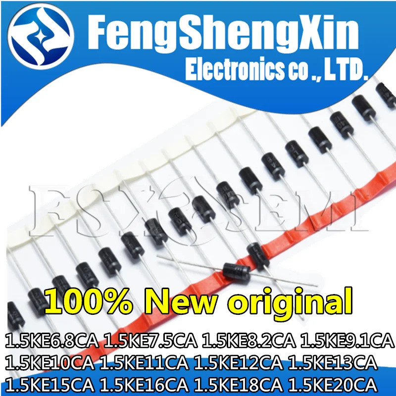 ชุด 20 ชิ้น 1.5KE6.8 CA 1.5KE7.5 CA 1.5KE8.2 CA 1.5KE9.1 CA 1.5KE10CA 1.5KE11CA 1.5KE12CA 1.5KE13CA 
