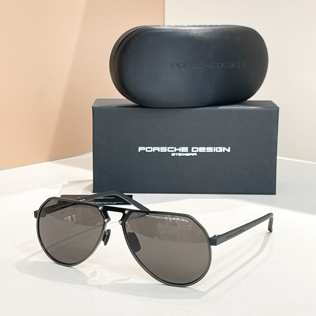 [คุณภาพสูง] PORSCHE DESIGN แว่นกันแดด P8938 Metal Double Beam สไตล์เพilor สำหรับทุกเพศ