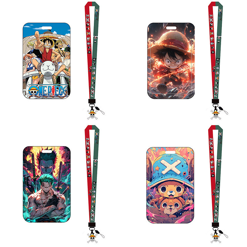 One Piece Chopper Luffy สายคล้องบัตรนักเรียน/โรงเรียน/วิทยาเขต พร้อมที่ใส่บัตรแบบสไลด์
