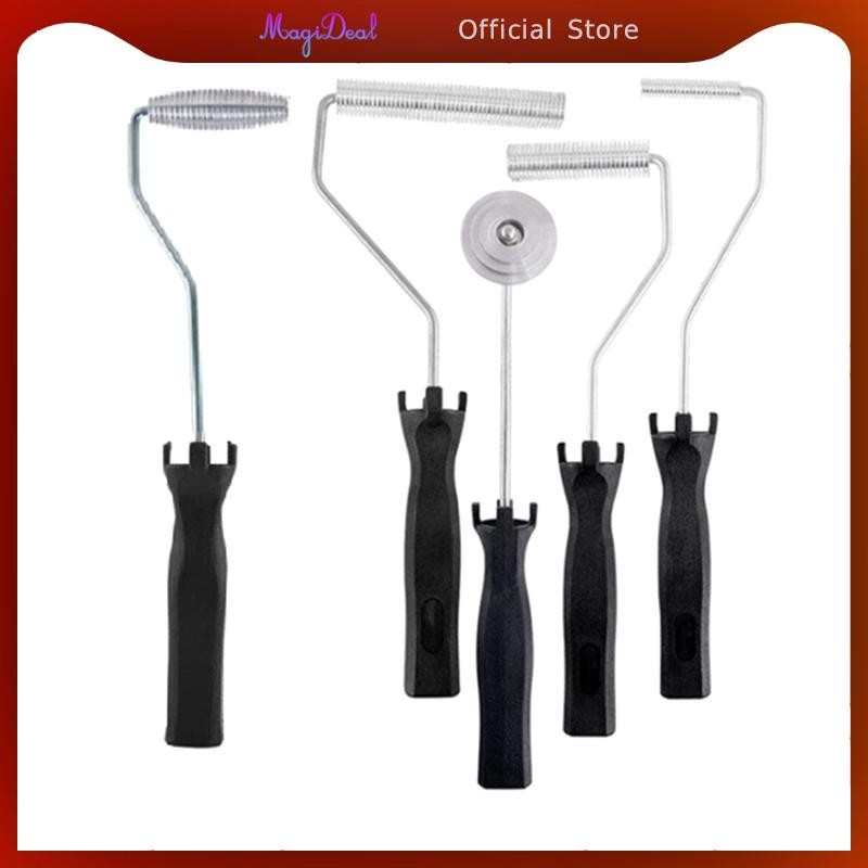 MagiDeal เครื่องมือลูกกลิ้งไฟเบอร์กลาส 5 ชิ้น, เครื่องมือพายฟองไฟเบอร์กลาสสีเคลือบสําหรับเรซิ่นไฟเบอร์กลาสอ่างเรซินอ่างอาบน้ําอาบน้ํา