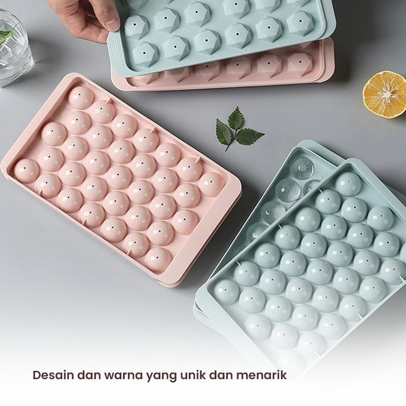 33-SLOT แม่พิมพ์ก้อนน้ําแข็งทรงกลม / JELLY AGAR PUDDING แม่พิมพ์น้ําแข็ง / ที่วางแม่พิมพ์ก้อนน้ําแข็