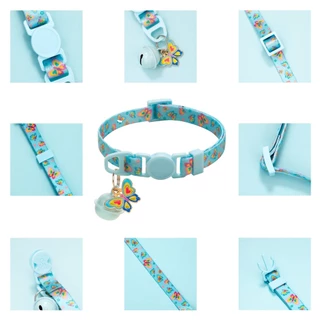 ปลอกคอสัตว์เลี้ยง ปลอกคอแมวเด็ก ปลอกคอสุนัข หมา คอลล่าแมว pet bell collar ปรับขนาดได้ (2สไตล์)CW107