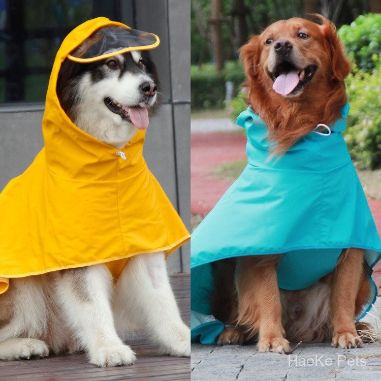 เสื้อกันฝนสัตว์เลี้ยง เสื้อกันฝนสุนัข Outing เสื้อผ้าสุนัขกันน้ํา Big Dog เสื้อกันฝนเสื้อคลุม