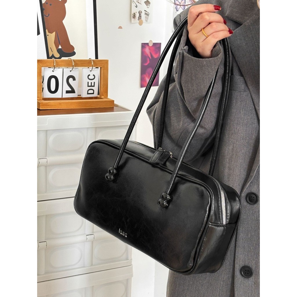 Deere Jack กระเป๋าสะพายสตรีเกรดสูง Frosted ความจุขนาดใหญ่ Vintage Suede Niche Boston Tote Bag