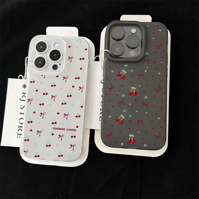 เคส ไอโฟน For iPhone 13 14 15 สากล เคสโทรศัพท์มือถืออะคริลิคใสโบว์สีแดงเชอร์รี่11 12 ProMax 7 8Plus X XSMax XR ราคา ถูกที่สุด ดีลบีเคเค แกลเลอรีภาพที่ 2