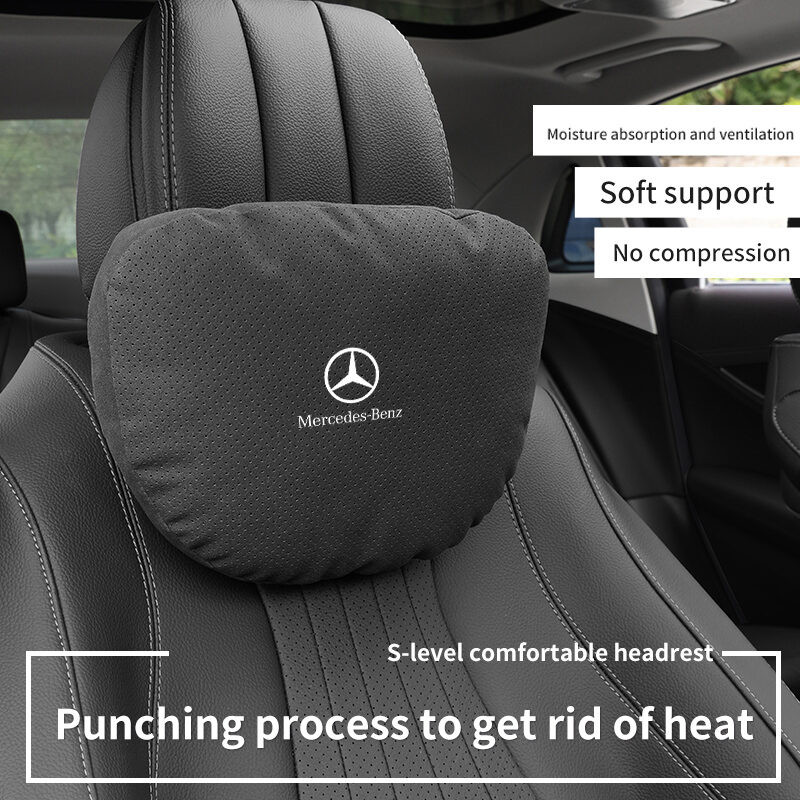 คุณภาพสูงรถ Headrest คอสนับสนุนที่นั่ง Soft Protector หมอนรองคอสําหรับ Mercedes Benz C300 A200 W204 W213 W212 W211 W176 W209 W245 W205 Auto อุปกรณ์ตกแต่งภายใน