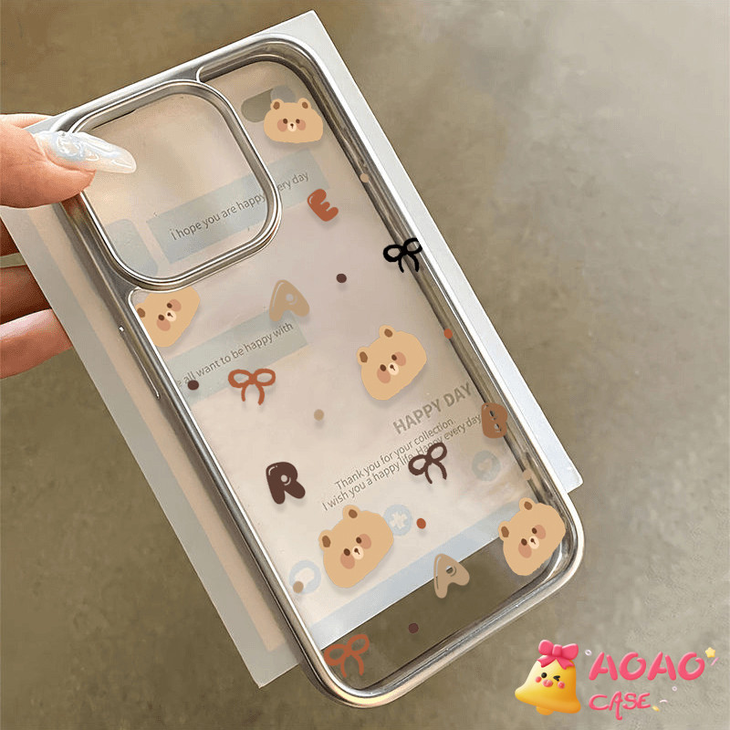 การ์ตูนน่ารักหมีสร้อยข้อมือโปร่งใส เคสiPhone 16 13 11 15 14 12 Pro Max 7Plus 8Plus XR 16 7 8 15 14 Plus X XS MAX SE 2020 - รูปที่ 5