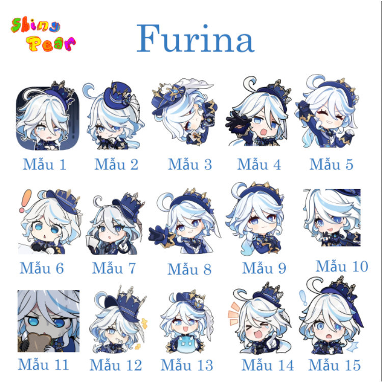 [Genshin Impact] - พวงกุญแจ / พวงกุญแจ เกม Furina Genshin Impact - GI สําหรับตกแต่งและของขวัญ