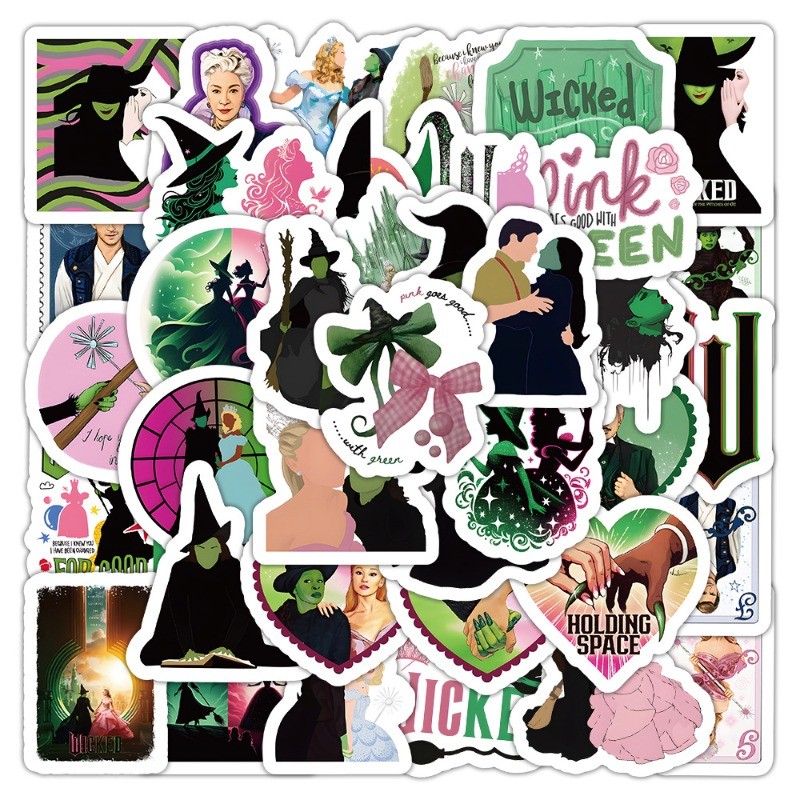 Z&ม 50 ชิ้น/เซ็ต Wicked สติกเกอร์รูปลอกกันน้ําสําหรับของเล่น
