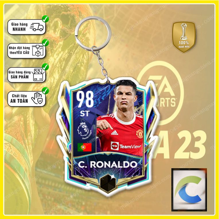พวงกุญแจการ์ด - Messi, C.Ronaldo, Benzema, Halladn, Kante, Modric, คืนเงินหากไม่พอใจ ️PLAYER CARD KE