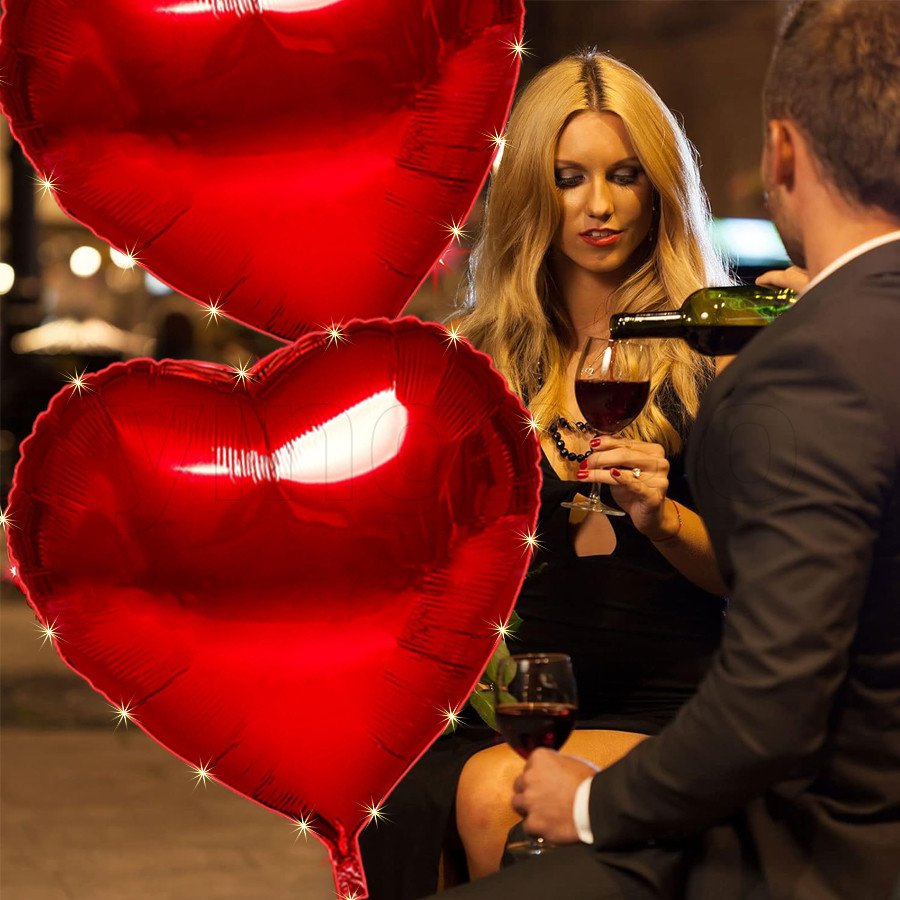 32นิ้ว นํา ขนาดใหญ่หัวใจสีแดงฟอยล์ลูกโป่งพองฮีเลียมบอลลูน ทําเอง เครื่องประดับงานเลี้ยงวันเกิดสําหรับวันวาเลนไทน์ของขวัญแต่งงาน - รูปที่ 3