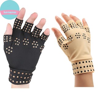 ถุงมือแม่เหล็กจมรักษาโรคข้ออักเสบการบีบอัดสนับสนุนความดันร่ว…