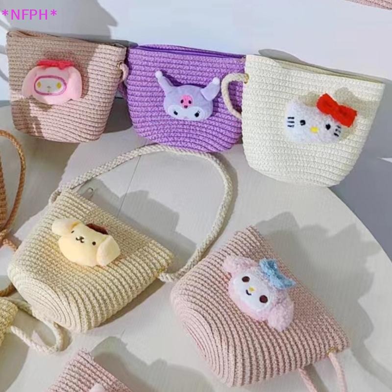 SANRIO Nfph>sanrioเด็กกระเป๋าสะพายkuromi Melodyกระเป๋าเด็กกระเป๋าMessengerเด็กคีย์กระเป๋าใส่เหรียญน่ารักเจ้าหญิงกระเป๋าถือทําด้วยมือใหม่
