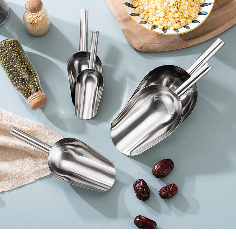 ที่ตักน้ำแข็งสแตนเลส304 หนาพิเศษ ใช้ได้ทั้งบ้าน ร้านค้า และโรงแรม