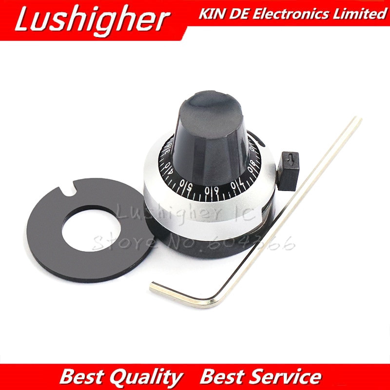 1PCS 3590S Series 6.35 มม.Precision Scale Knob Potentiometer Knob พร้อม multi-turn Potentiometer