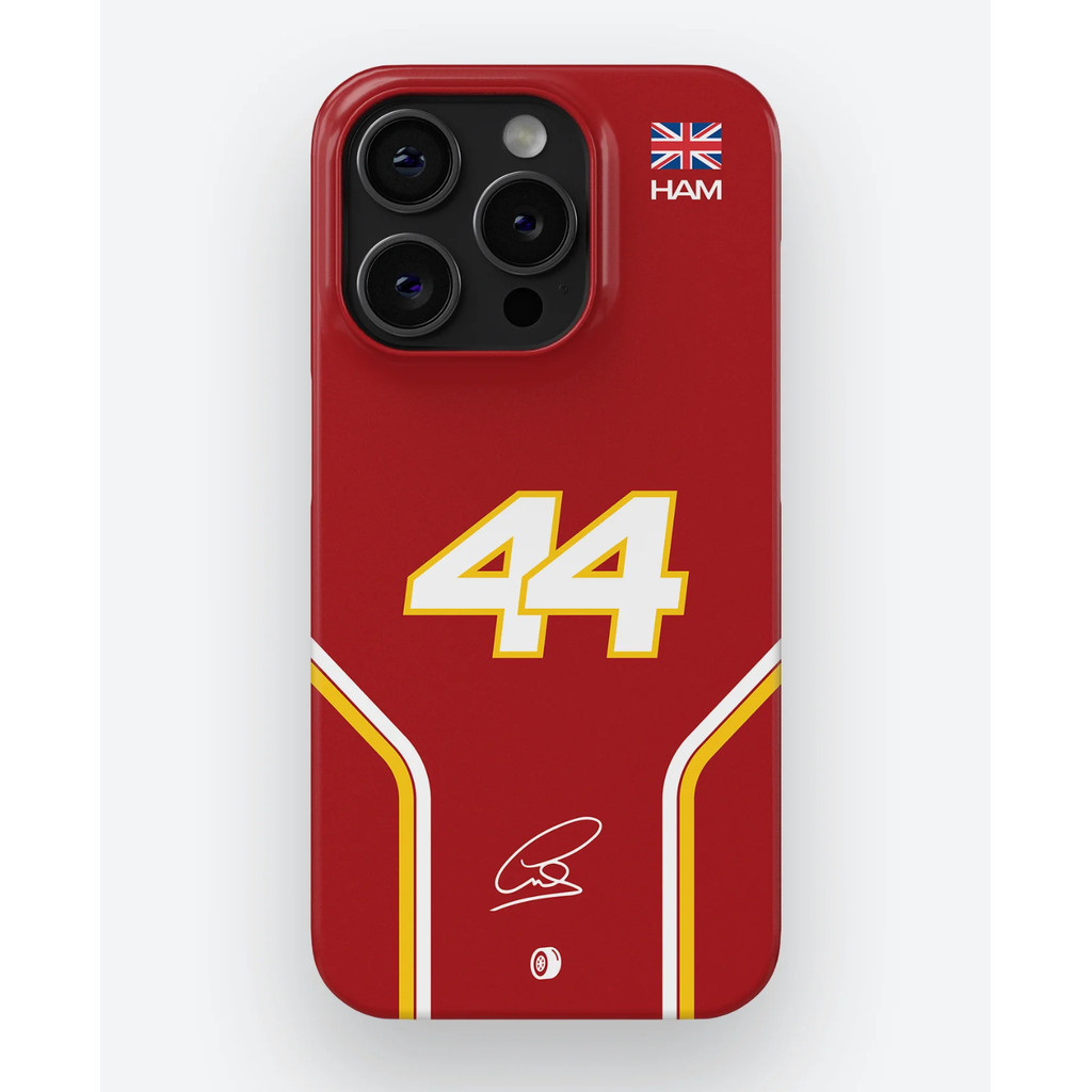 Lewis HAMILTON 2024 SCUDERIA FERRARI F1 เคสโทรศัพท์สําหรับ iPhone15ProMax 14Pro 13 12 XSMAX 13mini 8PLUS 2in1 เคสแข็งเคลือบเงา