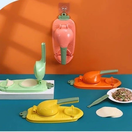 2in1 แม่พิมพ์พาสเทลเครื่องมือกดแป้ง/แผ่นหนังเกี๊ยวทําเครื่องมือกด Dimsum Simay Suikiaw Gyoza Kuotie 