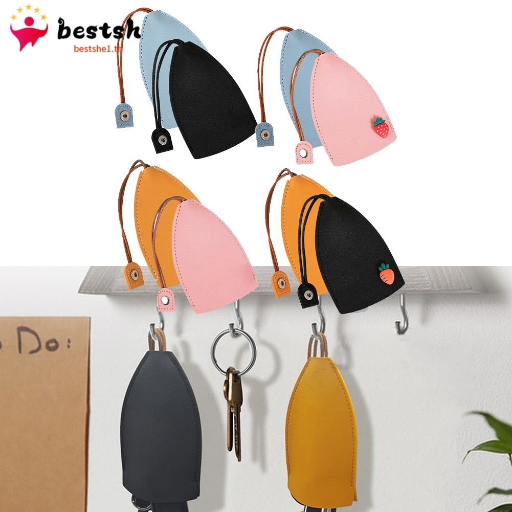 Bestshe 4creativ Pull-Out Key Case Cover Leather Large-Capacity Key Sleeve พวงกุญแจกระเป๋า