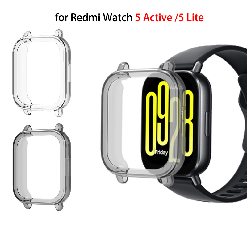 เปลือกป้องกันโปร่งใส TPU แบบนุ่มสําหรับ Redmi Watch 5 Active Lite