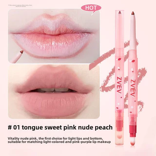 Dudu lip liner ละเอียดอ่อนและเนียนหมดรูปร่างริมฝีปากมาพร้อมกับแปรงลิปกบเหลาดินสอลิปไลเนอร์ลิปสติก