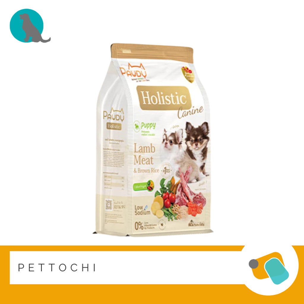 Pawdy Holistic Canine Puppy อาหารลูกสุนัข แกะและข้าวกล้อง 800 G