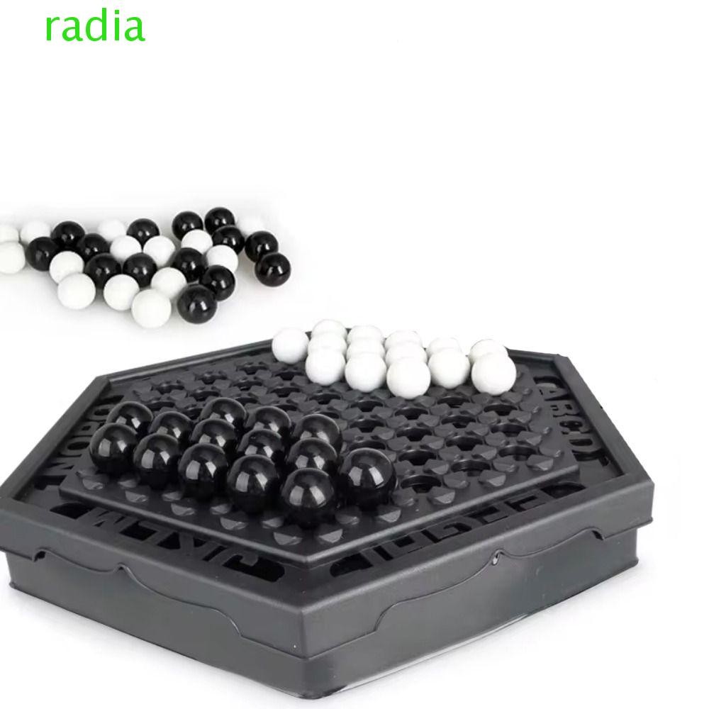 Radiantzap Carrom Board Push Chess, เกมโต๊ะพลาสติกเกมกระดานสําหรับครอบครัว, เกมกลยุทธ์หกเหลี่ยม Reversi ปริศนาหมากรุกชุดเกมความบันเทิงสําหรับครอบครัว
