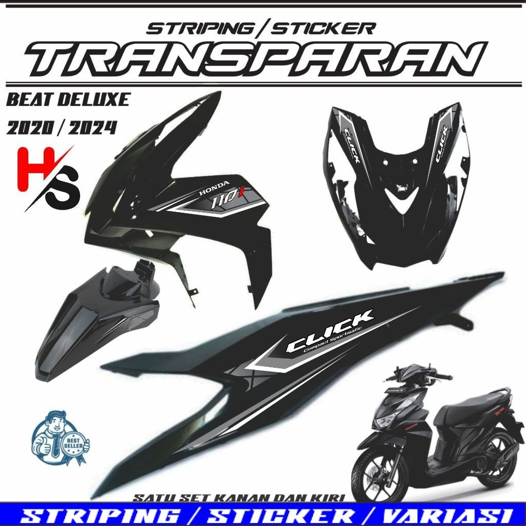 VARIATION OF STICKERS STRIPING VARIATIONS TRANSPARENT UV BEAT DELUXE 2020/2024 LIST MOTIP ใหม่ HK67