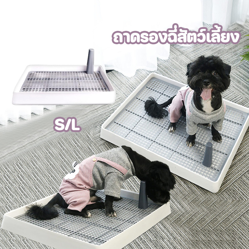 พร้อมส่งจ้า ถาดรองฉี่สัตว์เลี้ยง ถาดรองฉี่สัตว์เลี้ยง ห้องน้ำสุ นัข แบบมีเสา ถอดประกอบตามใจชอบ