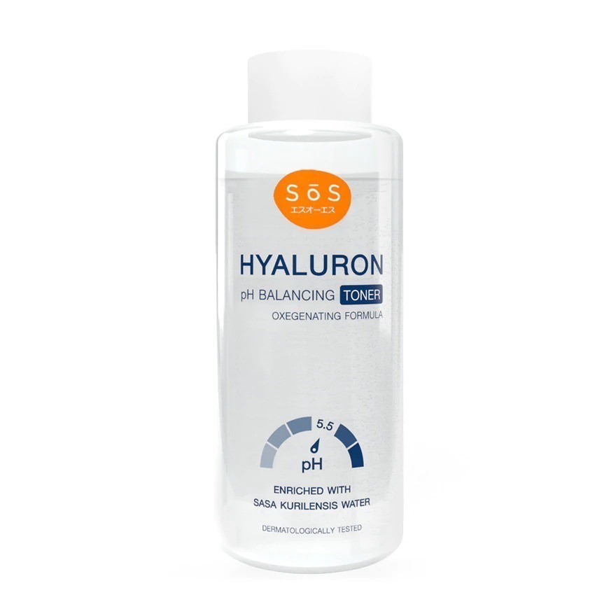SOS Hyaluron pH Balancing Toner 300 ml โทนเนอร์สูตรไฮยาลูรอน อ่อนโยน [ ** SOS Toner 300mL ** ]