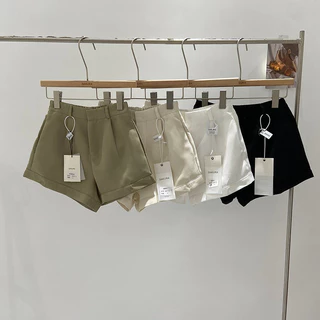 TAYCEN S-6XL (24-44) ผู้หญิงเกาหเอวสูงเรียบๆกางเกงขาสั้น ไซส์ใหญ่