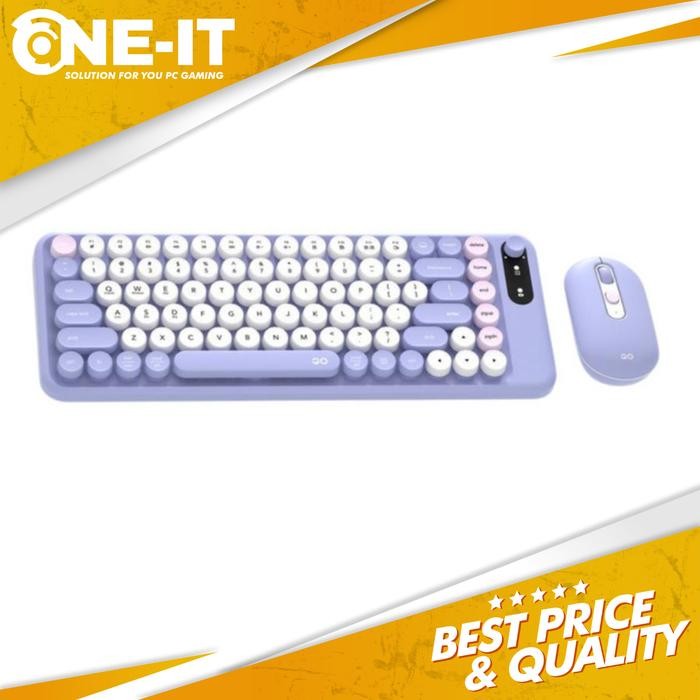 FANTECH GO MOCHI85 WK898 คีย์บอร์ดเมาส์ไร้สาย BUNDLE COMBO OFFICE สีม่วง