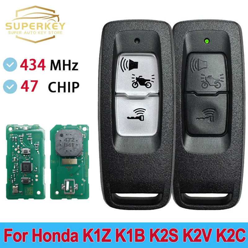 Honda K1Z K1B K2S K2V K2C กุญแจรีโมทรถจักรยานยนต์ 433.92MHz 47 ชิป TXM004 35111-K1Z-U11 35121-K1Y-D1