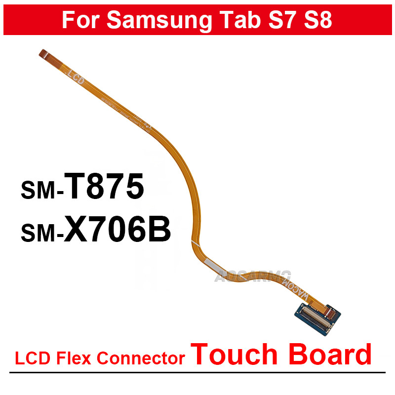 บอร์ดหลัก Flex หน้าจอ LCD Flex การเชื่อมต่อสายเคเบิล Touch Samll บอร์ดทดแทนสําหรับ Samsung Galaxy Tab S7 SM- T875 S8 X706B T870