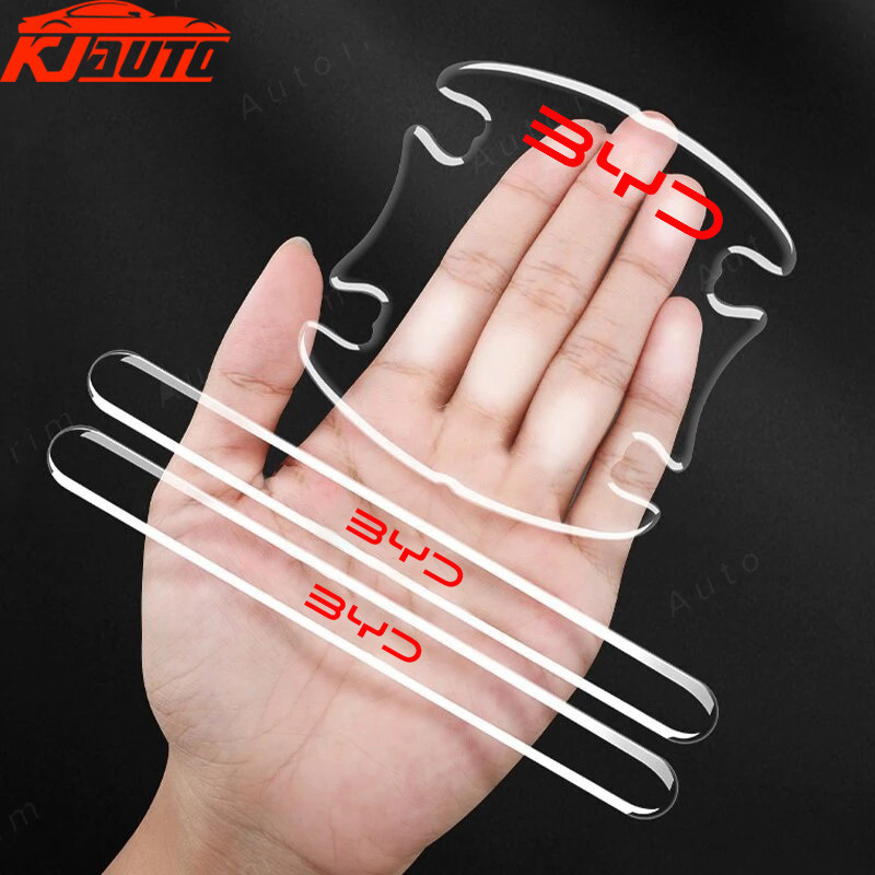 BYD รถประตูชามสติกเกอร์ป้องกันสติกเกอร์จับโปร่งใส Universal ด้านข้าง Anti-Collision Strip Anti-Scratch สติกเกอร์สําหรับ Atto 3 Dolphin E6 Tang ซีล M6 E5 เพลง G5
