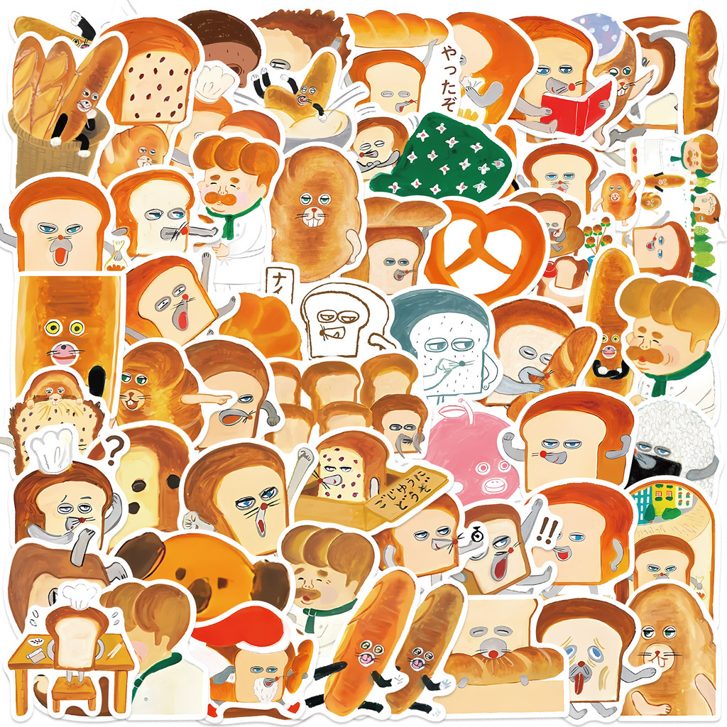 60 ชิ้นยอดนิยมหนังสือญี่ปุ่น The Bread Thief Graffiti สติกเกอร์ Creative DIY เด็กของขวัญ