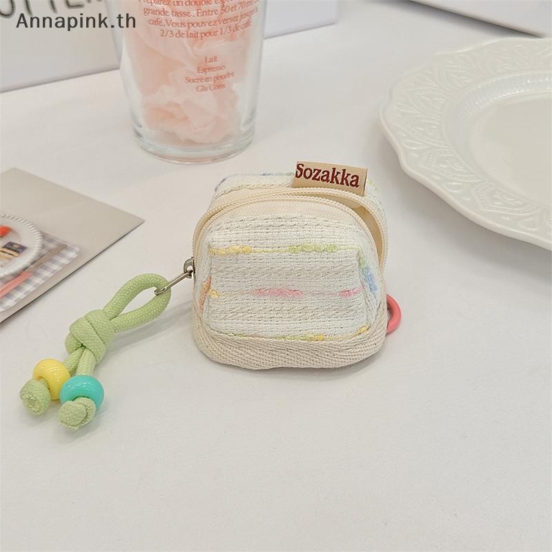 Annapink.th กระเป๋าใส่เหรียญน่ารักและพกพาหูฟังไร้สายเคสป้องกันกระเป๋าสตางค์ EN