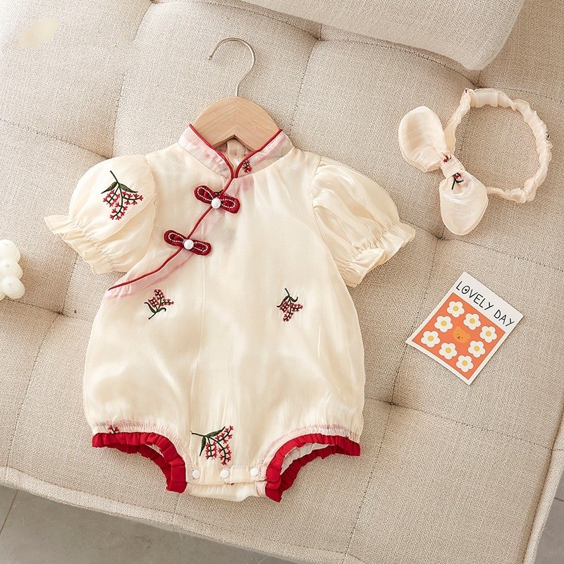 ราคาถูก น่ารัก แขนสั้น ฮันฟู สามเหลี่ยม จั๊มสูท ฝ้าย ชุดเด็กผู้หญิง อายุ 0 ถึง 3 ปี ชุดกระโปรงเด็ก ชุดตรุษจีนเด็กผู้หญิง ชุดจีนเด็กแรกเกิด ชุดคริสต์มาสเด็ก ชุดเด็กผู้หญิง ชุดเด็ก