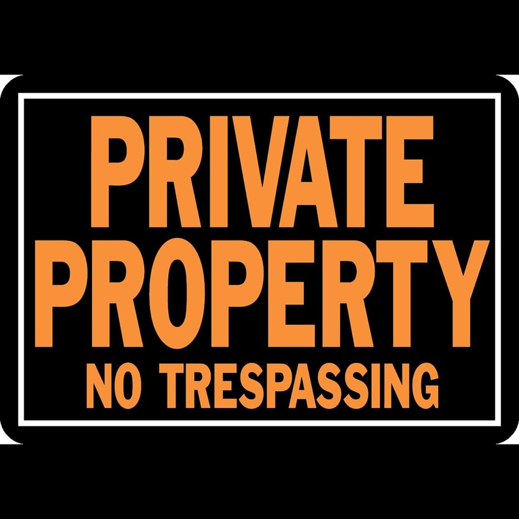 ป้ายห้ามบุกรุก Hy-Ko Private Property - อะลูมิเนียมทนทาน, ขนาด 9.25'' x 14'', สีส้ม/ดำสดใส สำหรับบ้านและธุรกิจ, 1 ชิ้น