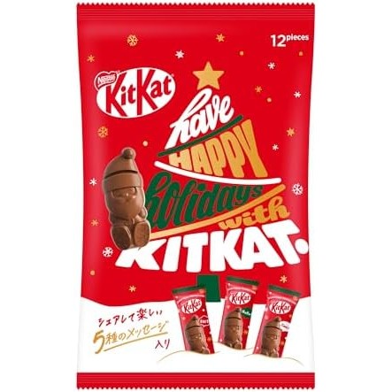 【Direct from Japan】Nestlé KitKat Holiday Santa Share Bags 12 ชิ้น