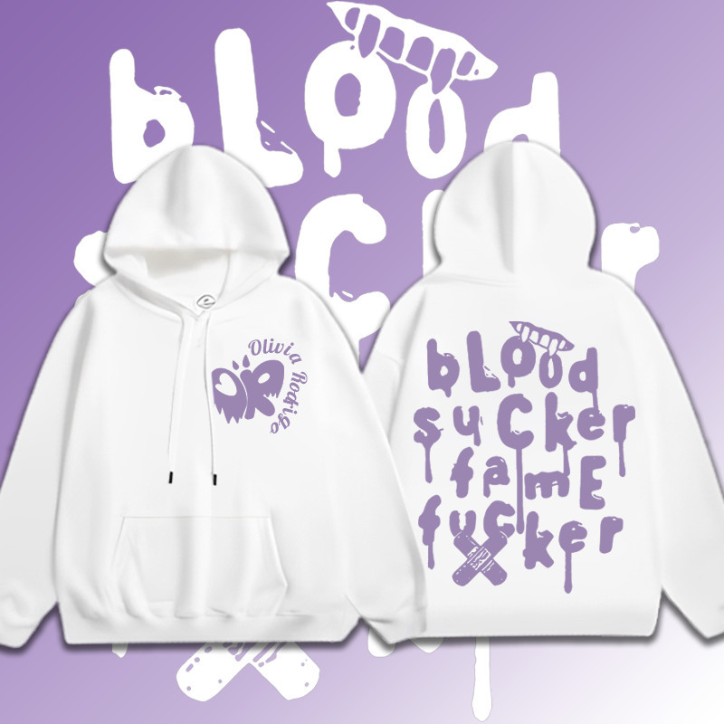 🔥 🧸ผ้าฝ้าย Hoodie🧸 2024 ใหม่ Hoodie " ❤Olivia Rodrigo "  100% ผ้าผ้ฝ้าย เสื้อฮู้ดแขนยาว ออกทริป เล่น