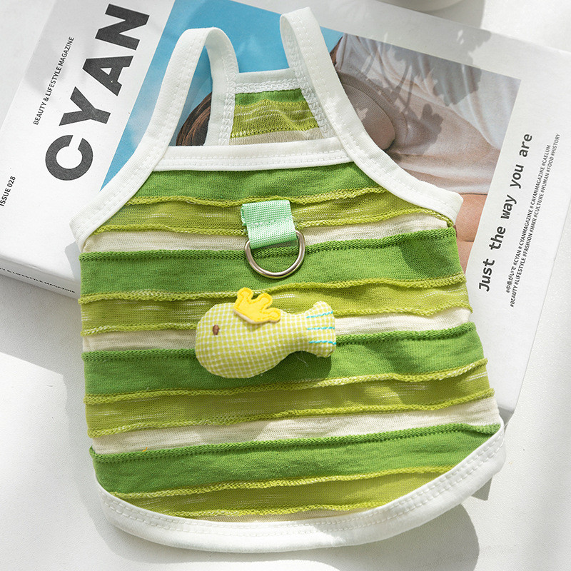 CheesePet เสื้อสุนัขแมวน่ารักลายนูนรูปหัวใจ สายเดรปแบบโบว์ - รูปที่ 7