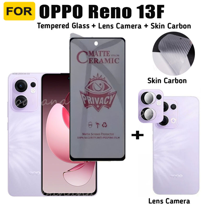สําหรับ OPPO Reno 14F 14 13F 13 12F 11F Reno 2 2Z 2F 3 4 5 6Z 7 7Z 8Z 8T 8 Pro Anti-Spy ความเป็นส่วนตัวกระจกนิรภัยป้องกันหน้าจอ