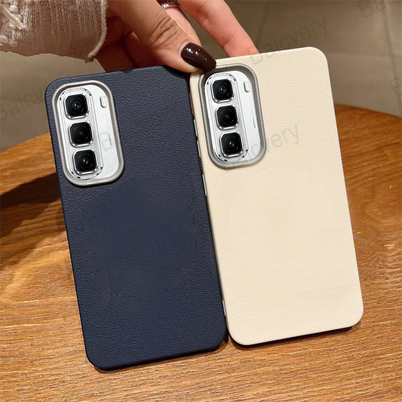 สําหรับ Infinix Hot 50 4G Pro + Plus X6880 X6882 หนังสีทึบฝาหลัง